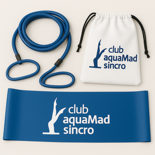 Kit de Entrenamiento Club AquaMad Sincro – Banda Elástica + Gomas Tubing + Bolsa Personalizada